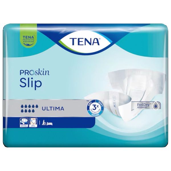 TENA SLIP PROSKIN ULTIMA Change complet hypoallergénique pour incontinence urinaire, extralarge, taille 4, extralarge, sac 21