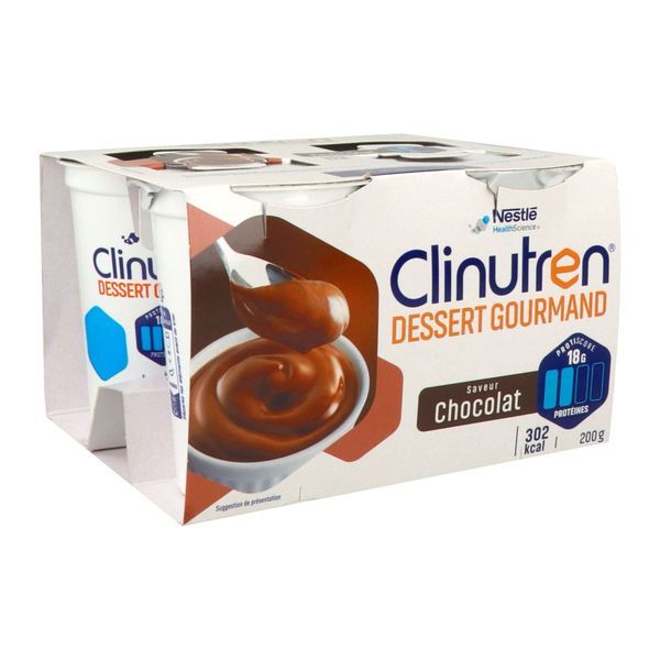 CLINUTREN DESSERT GOURMAND DADFMS, saveur chocolat, 200 g x 4