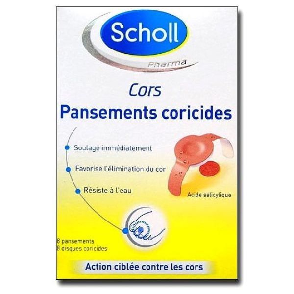 Scholl Pansements Coricides Pour Cors 8Pansements+8Disques Pans Disq 16