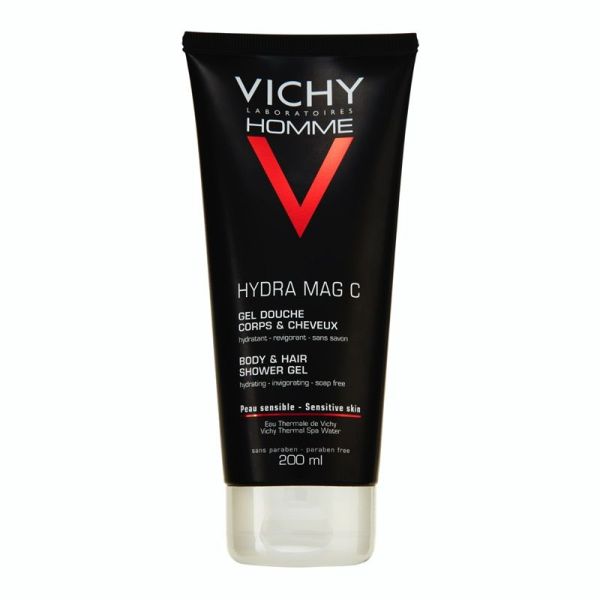 Vichy Homme Hydra Mag.C Gel Douche Hydratant Revigorant Corps Et Cheveux Tube 200 Ml 1