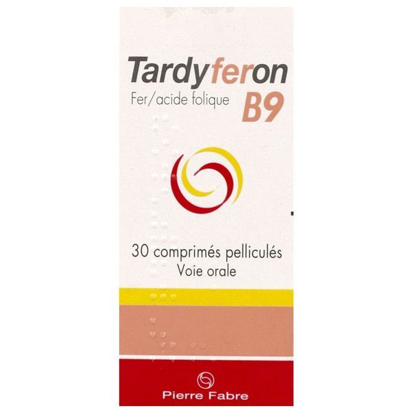 Tardyferon B 9 (Sulfate Ferreux Acide Folique) Comprimes Enrobes B/30