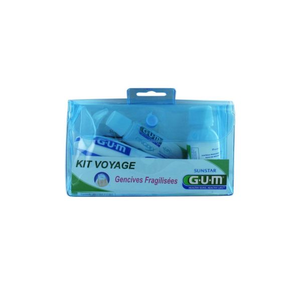 Gum Kit Voyage Gencives Fragilisees (2 Mini-Dent 1 Min-Bainde B 1 Bros Dent 5 Softpicks) Trousse 1