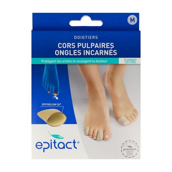 EPITACT DOIGTIER Doigtier, coiffe orteil, en tissu à base d'Epithelium 26, médium, 26 mm (ref. 0362), bt 2