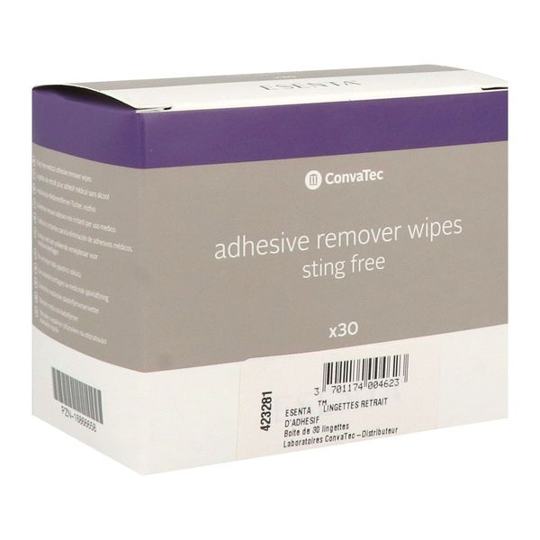 ESENTA LINGETTES RETRAIT ADHESIF Lingette imprégnée pour retrait d'adhésif, bt 30
