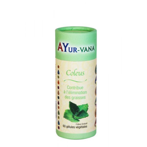 Ayur-vana Coleus extrait 10 % de Forskoline BIO - 60 gélules végétales