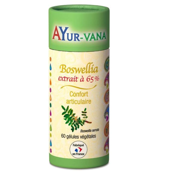 Ayur-vana Boswellia extrait 65% d'acides Boswelliques - 120 gélules végétales