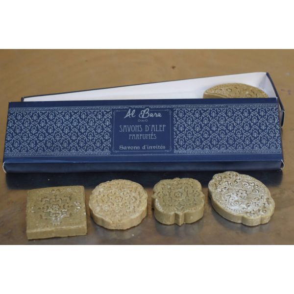 Al Bara Coffret Prestige 5 petits savons d'Alep parfumés - 5 x 20 g