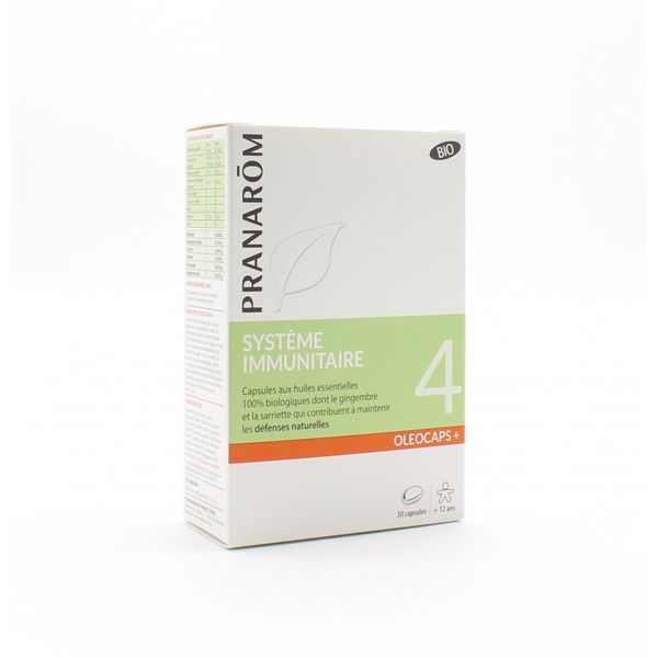 Pranarôm Oléocaps+ 4 Système Immunitaire Bio 30 Capsules