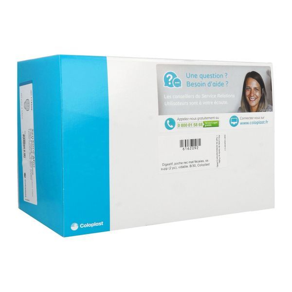 SENSURA MIO CLICK VISIO OUVERTE MAXI Poche vidable, filtre intégré, système 2 pièces, prédécoupée, opaque, diamètre 60 mm (ref. 114529), bt 30