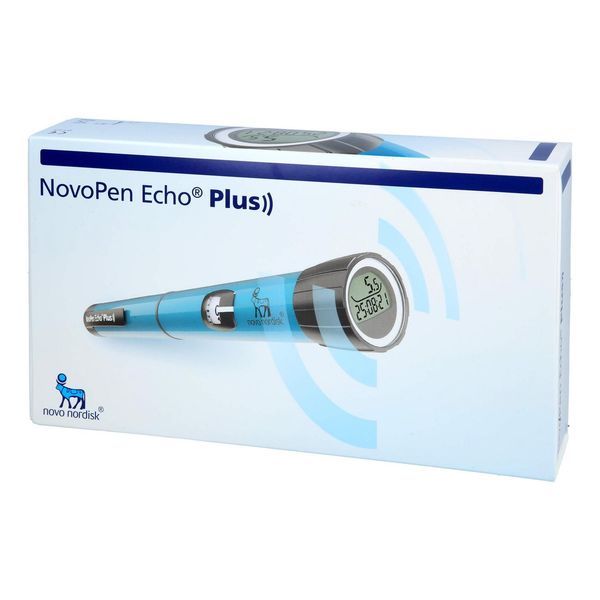 NOVOPEN ECHO PLUS Stylo injecteur d'insuline connecté pour cartouche Penfill 3 ml, bleu, unité