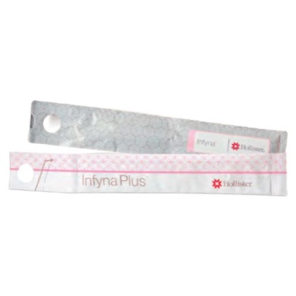 INFYNA PLUS Set de sondage urinaire intermittent autolubrifié, type Nélaton, pour femme, CH 12, code couleur blanc (ref. 86121), bt 30