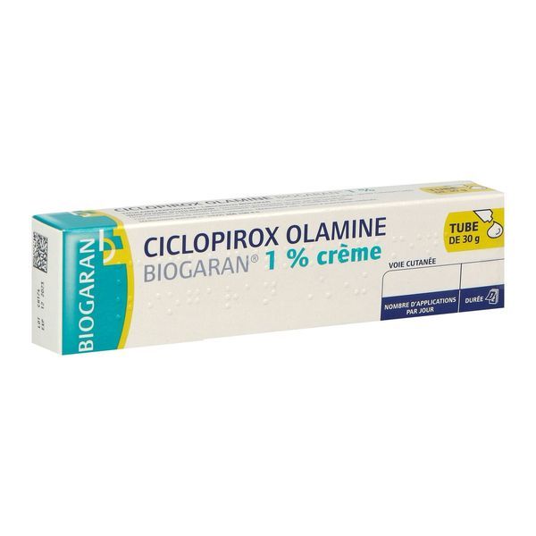 CICLOPIROX OLAMINE BIOGARAN Crème 1 %, tube 30 g