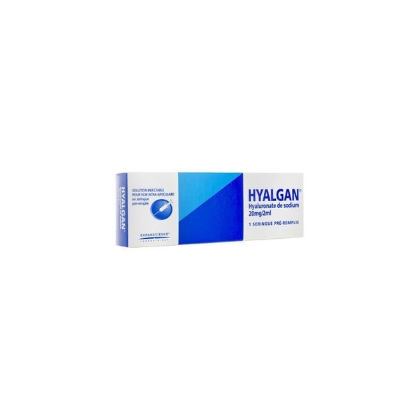 HYALGAN 20MG/2ML HYALURONATE DE SODIUM 1 SERINGUE PRE REMPLIE