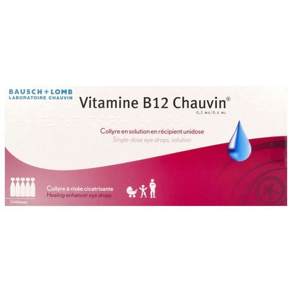 Vitamine B12 Chauvin 0,2 Mg/0,4 Ml Collyre En Solution En Recipient Unidose B/10