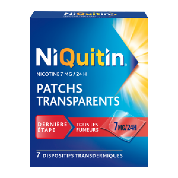 Niquitin 7 Mg/24 Heures (Nicotine) Dispositif Transdermique En Sachet B/7