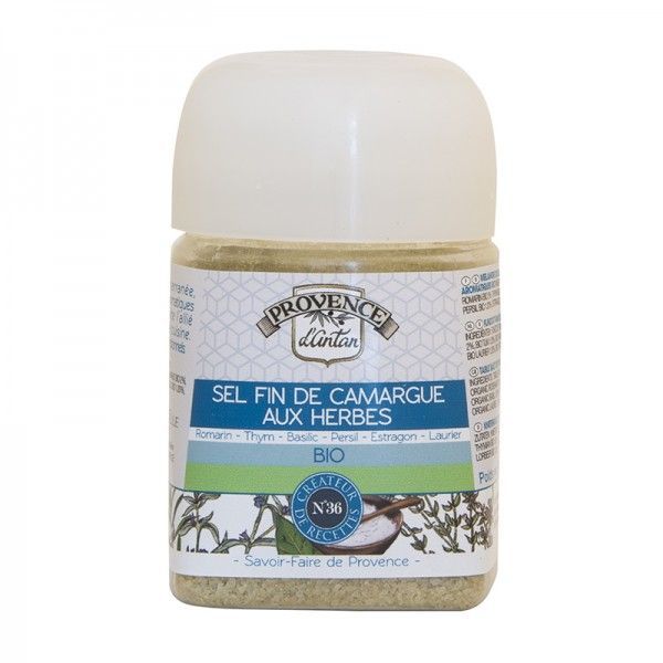 Provence d'Antan - Sel fin de camargue aux herbes BIO - pot végétal 90 g