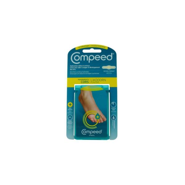 COMPEED PANSEMENTS CORS HYDRATANT MEDIUM BOITE DE 6