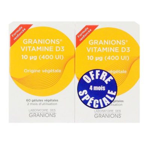 Granions Vitamine D3 Lot de 2 x 60 Gélules