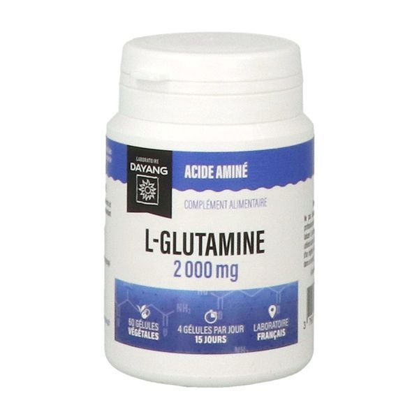 DAYANG L-GLUTAMINE Gélule, complément alimentaire à base de L-glutamine, pot 60