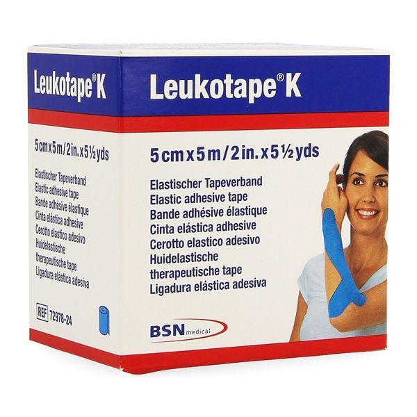 LEUKOTAPE K BD ADH 5CM*5M BLEU 1