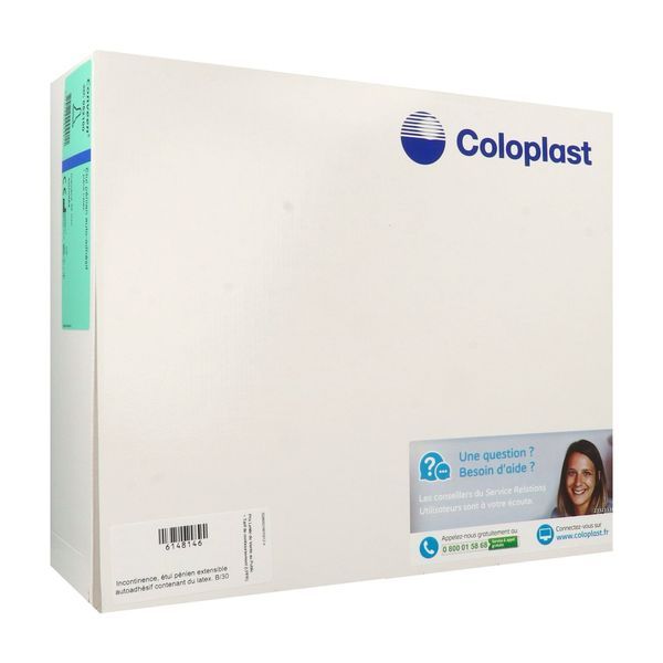 CONVEEN Etui pénien autoadhésif avec joint de fixation intégré et applicateur, diamètre 30 mm (ref. 5205), bt 30