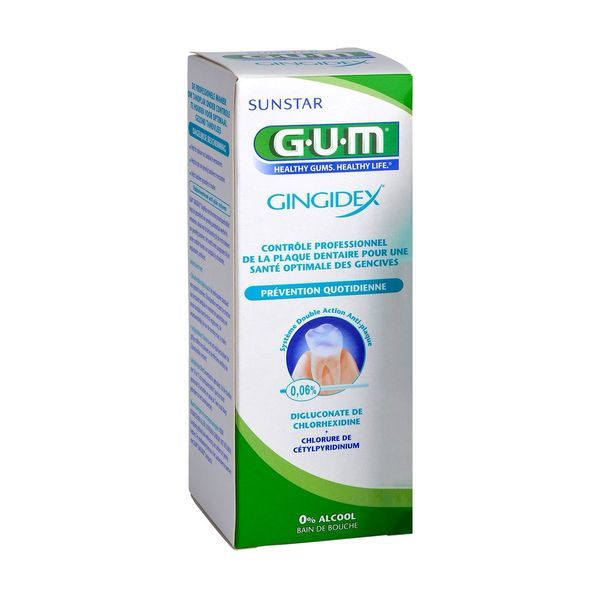 GUM GINGIDEX BAIN DE BOUCHE PREVENTION QUOTIDIENNE Bain de bouche sans alcool, fl 300 ml