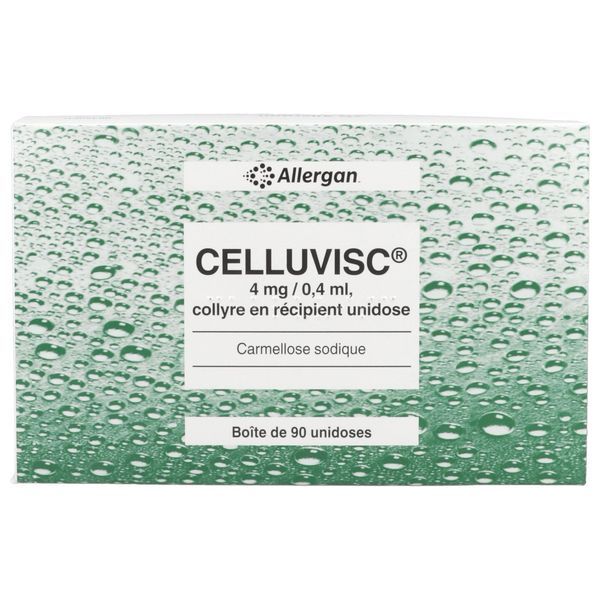 CELLUVISC Collyre 4 mg/0,4 ml, boîte 90 unidoses 0,4 ml