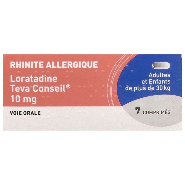 LORATADINE TEVA CONSEIL Comprimé 10 mg, boîte 7
