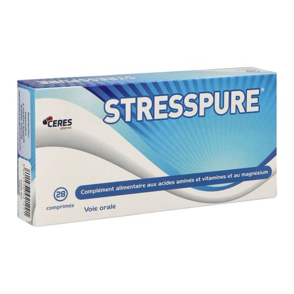 STRESSPURE Comprimé, complément alimentaire à base d'acides aminés, vitamines et magnésium, bt 28