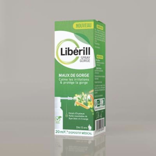LIBERILL SPRAY GORGE Spray buccal, dispositif médical pour le mal de gorge, fl 20 ml