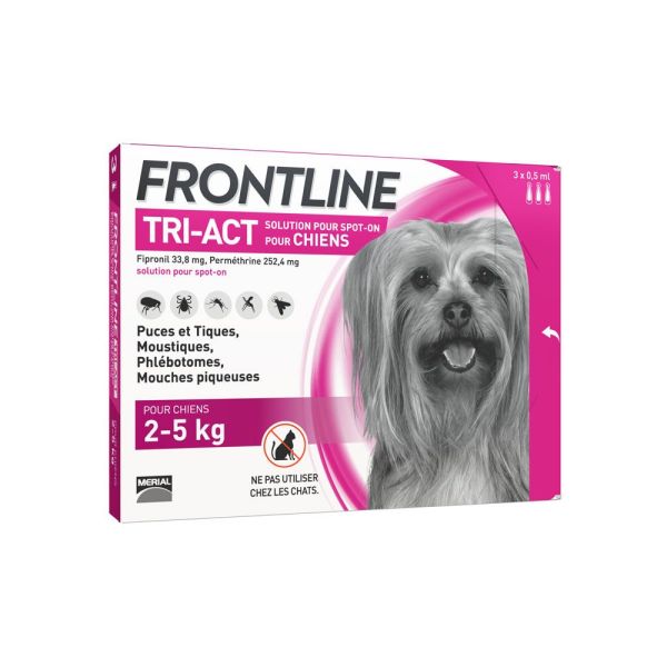 Frontline TRI-ACT Chiens 2-5 kg 3 Pipettes