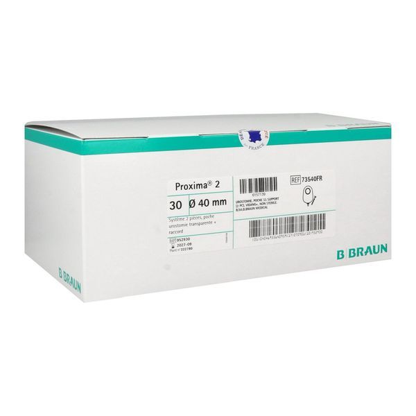 PROXIMA 2+ URO Poche vidangeable, système 2 pièces, diamètre 40 mm (ref. 73540FR), bt 30