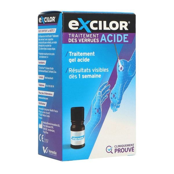 Excilor Traitement Des Verrues Acide Gel Bouteille 4 Ml 1