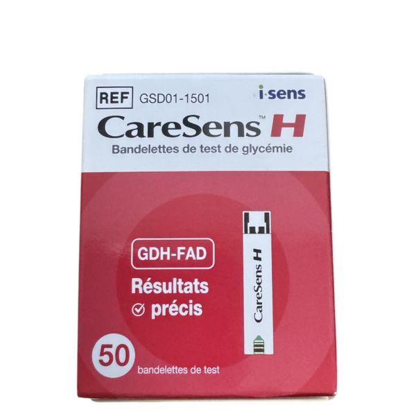 CARESENS H BANDELETTE Bandelette réactive, bt 50