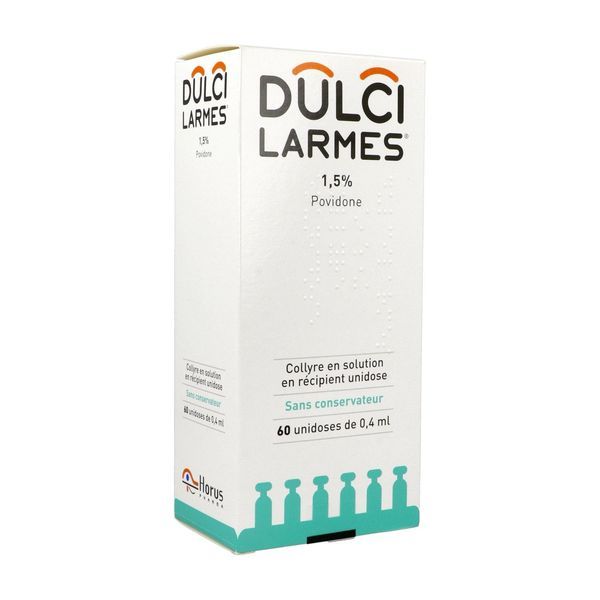 DULCILARMES Collyre en solution en récipient unidose 1,5 %, boîte 60 récipients unidoses 0,4 ml