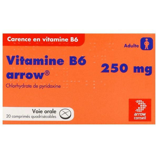 Vitamine B6 Richard 250 Mg Comprime Quadrisecable B/20