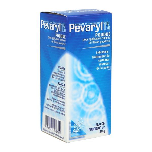 PEVARYL Poudre pour application locale 1 %, boîte 1 flacon poudreur 30 g