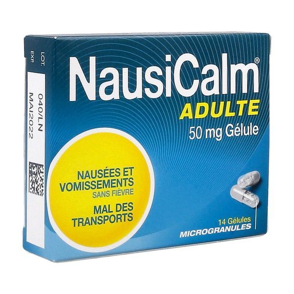 NAUSICALM ADULTE 50 MG GELULE B/14