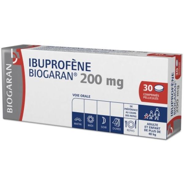 Ibuprofene Biogaran 200 Mg Comprimes Pellicules B/30