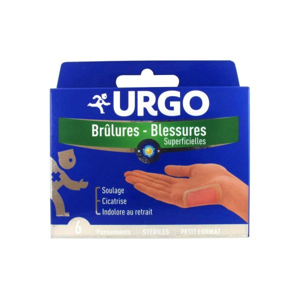 Urgo Brûlures et Blessures Superficielles 6 Pansements Petit Format