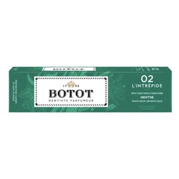 BOTOT L'INTREPIDE 02 PATE DENTIFRICE PARFUMEE Pâte dentifrice parfumée à la menthe (vert), tube 25 ml
