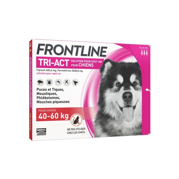 Frontline TRI-ACT Chiens 40-60 kg 3 Pipettes