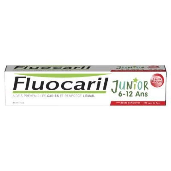 Fluocaril Junior Dentifrice Fruits Rouges 6-12Ans Tube 75 Ml 2