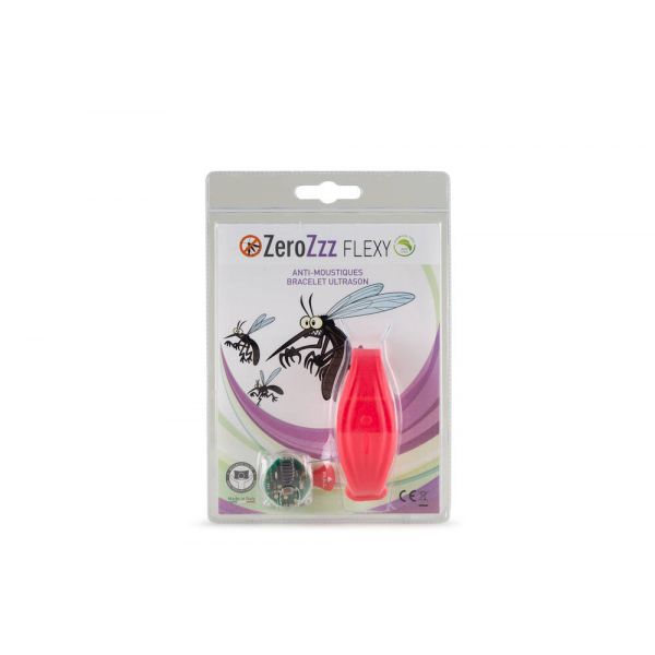 Ultrasound Tech ZeroZzz Flexy rouge - Bracelet anti moustiques