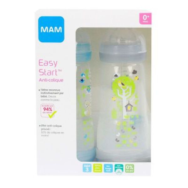 Mam Bib Anti-Coliq Tetine Debit 3 - Garcon Biberon 320 Ml 2