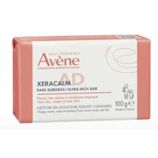 XERACALM AD PAIN SURGRAS Pain dermatoloique surgras AntiDémangeaison, pain 100 g