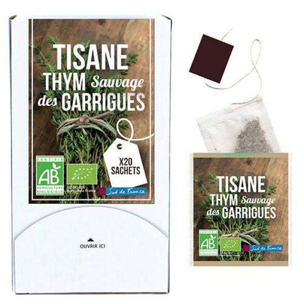 Aromandise Tisane Thym des Garrigues BIO - boîte de 20 sachets