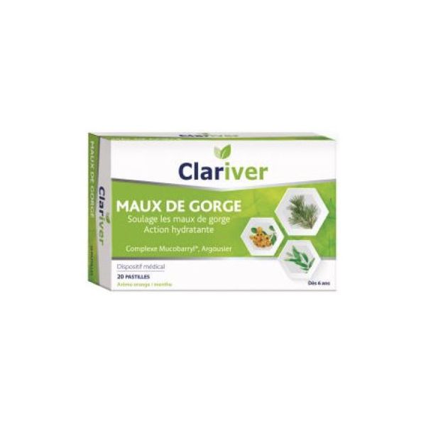 Cooper Clariver Maux de Gorge 20 Pastilles
