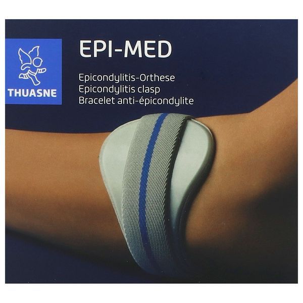 EPI - MED Bracelet, bande coudière antiépicondylite, coloris gris, large, unité