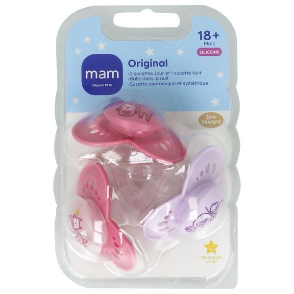 MAM SUC ORIGINAL ROSE 18+ SIL SUCETTE BOITE 3